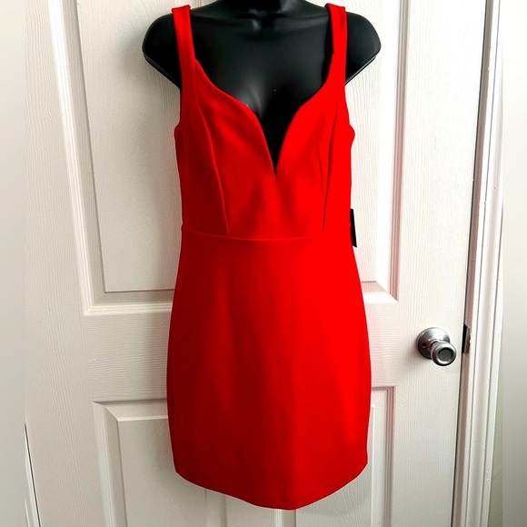 NWT Express Red Sleeveless Cocktail Dress - Picture 1 of 4